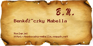 Benkóczky Mabella névjegykártya